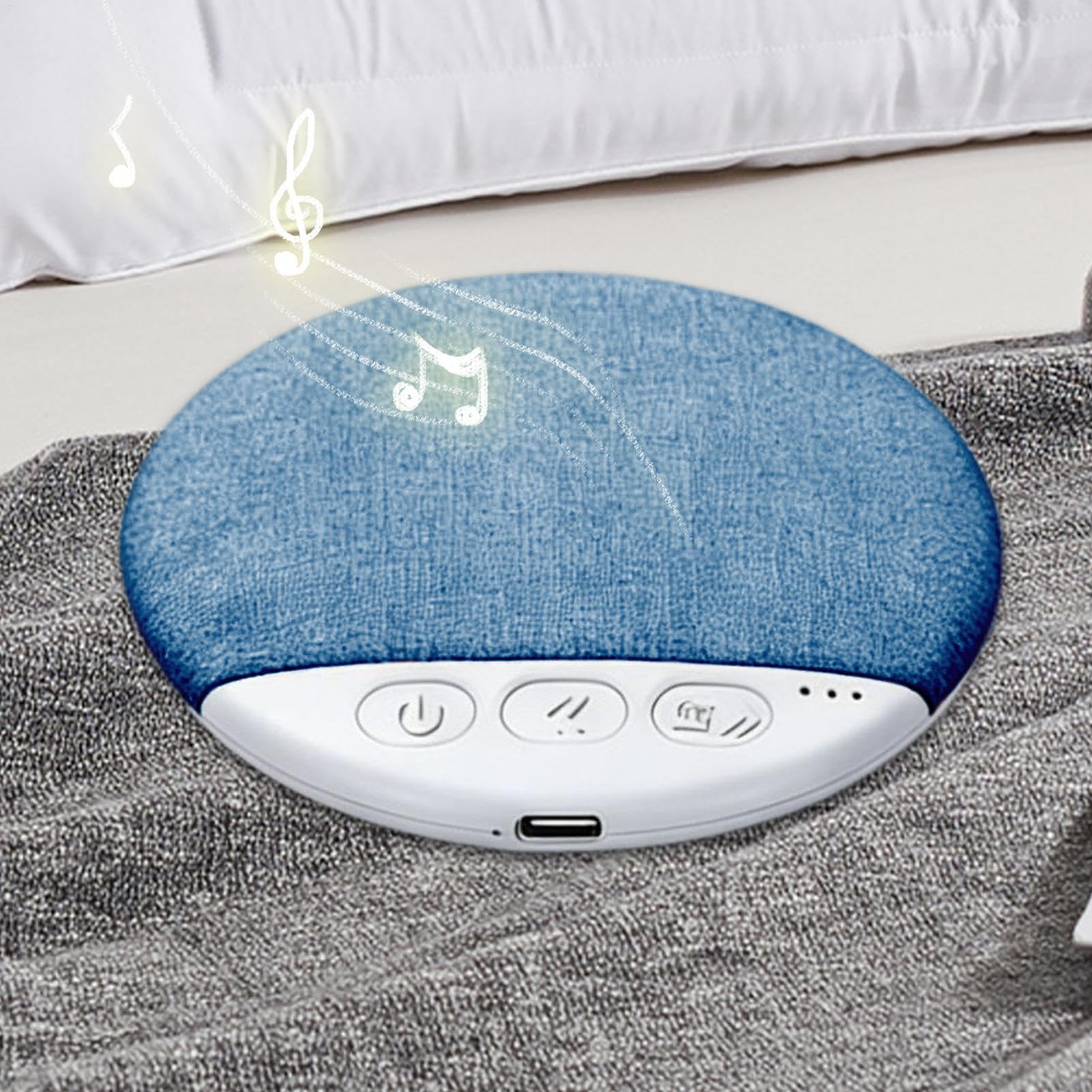 Altavoces de almohada Bluetooth para dormir, altavoz inalámbrico portátil debajo de las almohadas con ruido blanco, conducción ósea debajo de la almohada altavoz con sonidos relajantes y temporizador — view 3