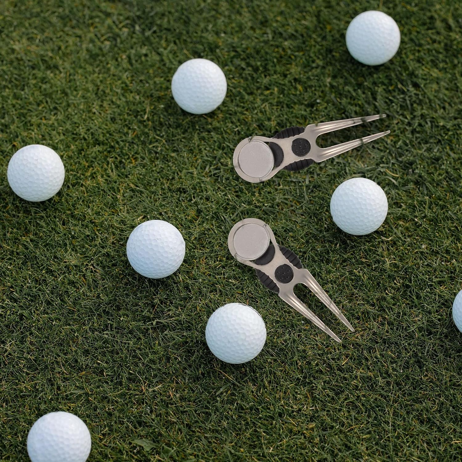 Holibanna Golf Divot Repair Tool Zinc Alloy Golf Fork Grass Repair Tool Training Accessory