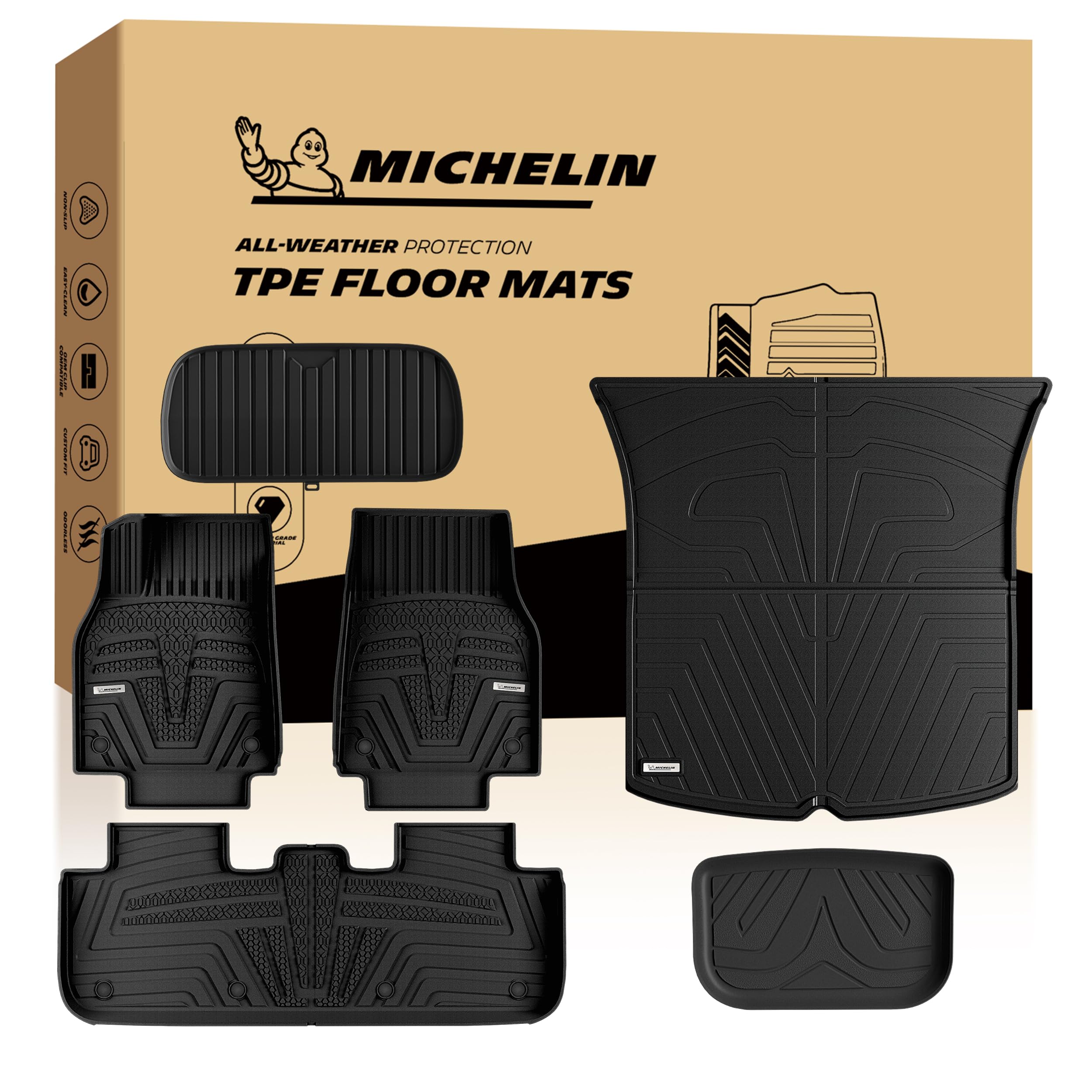 Michelin Vehicle Mat for 2025-2027 Tesla Model Y Juniper 5 Seat (6 Piece)