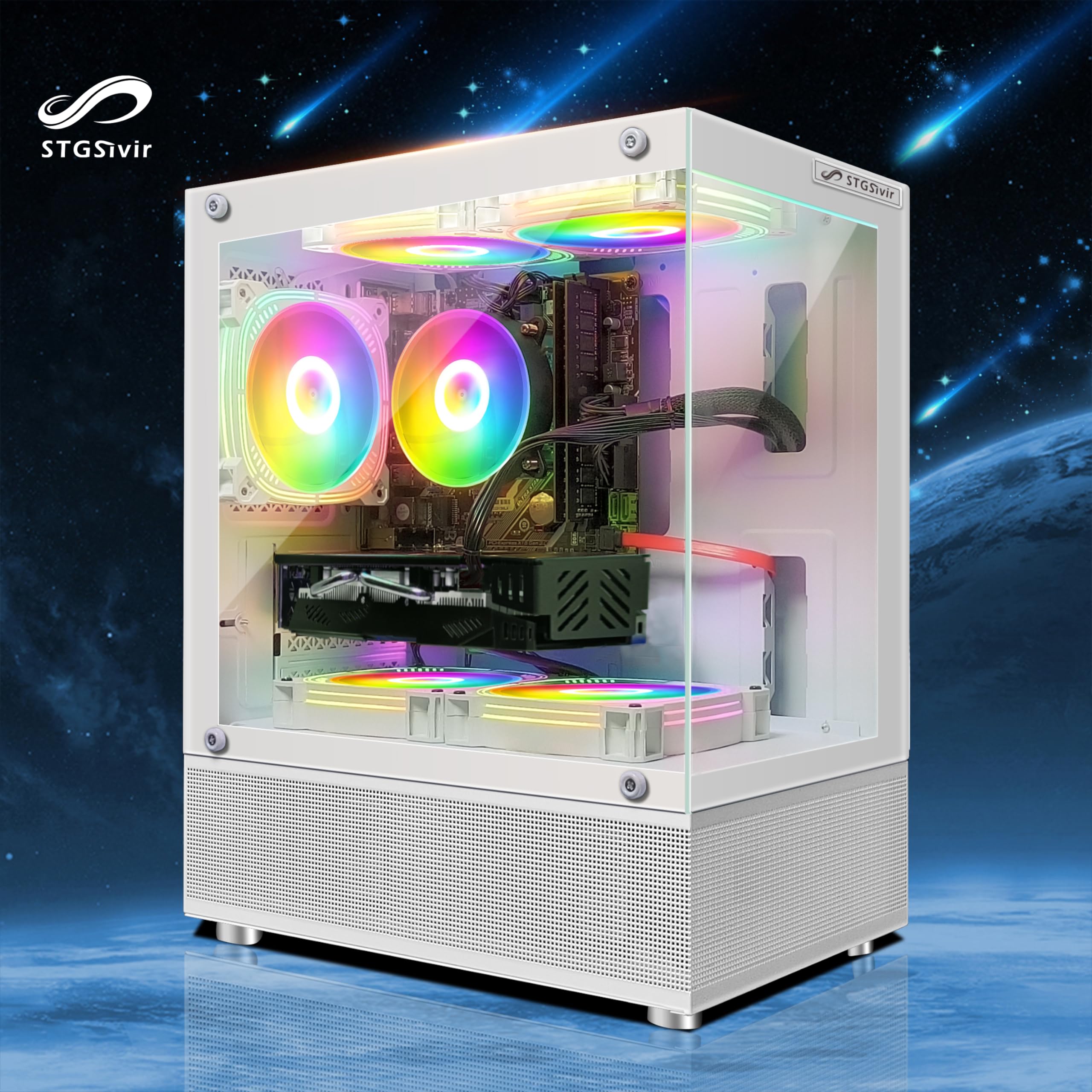 STGsivir Gaming PC – Intel I5-9400F, RX 580 8GB, 16GB RAM, 512GB SSD, Inkl. Windows 11