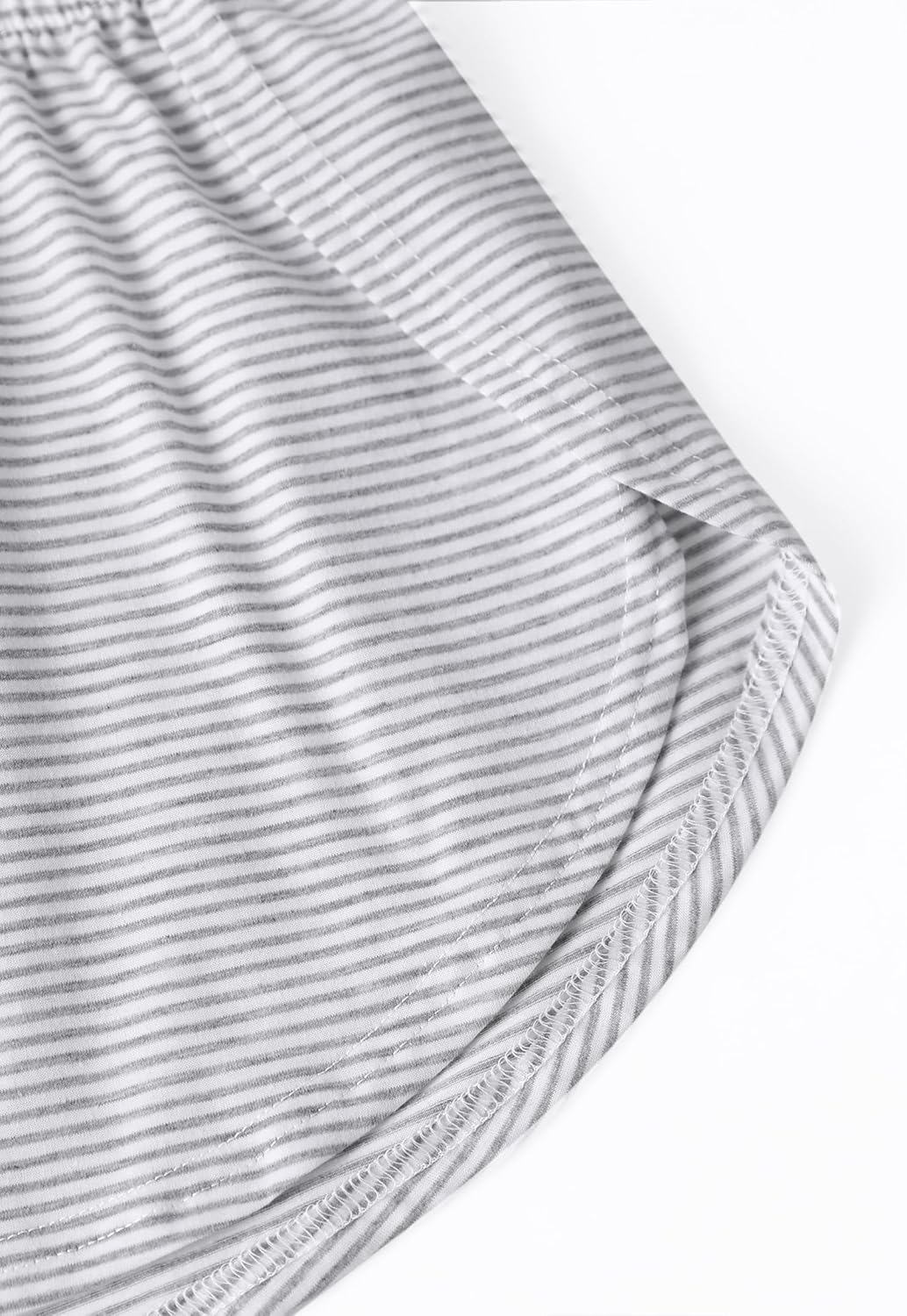 Remidoo Women's Striped Pajamas Sleeveless Cami Top Pj Set Split Short Lounge Sets - Image 7