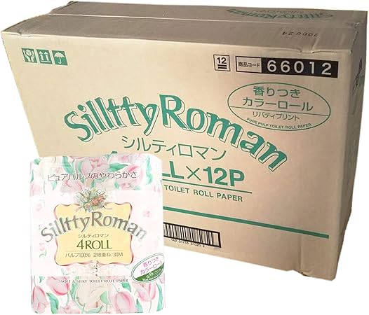 Amazon シルティロマン トイレットペーパー4ロール 12パック 四国特紙 トイレットペーパー