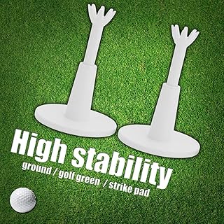 tee,Tee White Plastic Adjustable Tee Holder Training Driving Range Long Tee replacement for Lover (Pack of 2)