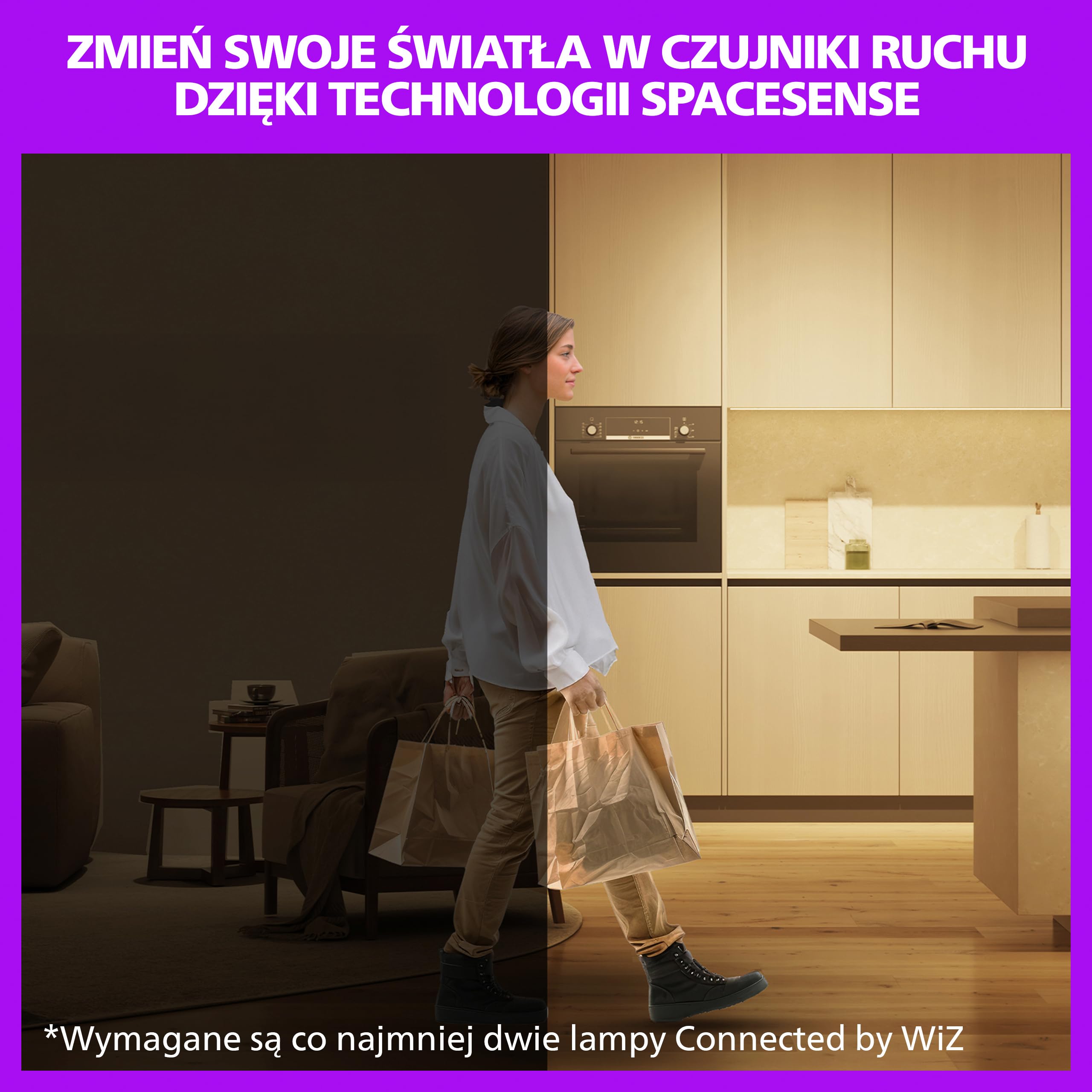 Philips Smart Lighting, Smart RGB A60 Żarówka LED, 2 Szt., E27, 1521 lm, Kolorowe i Regulowane Białe 2200–6500 K, Przyciemnianie do Niskiego Poziomu, Connected by WiZ, Alexa, Google Home, Apple Home