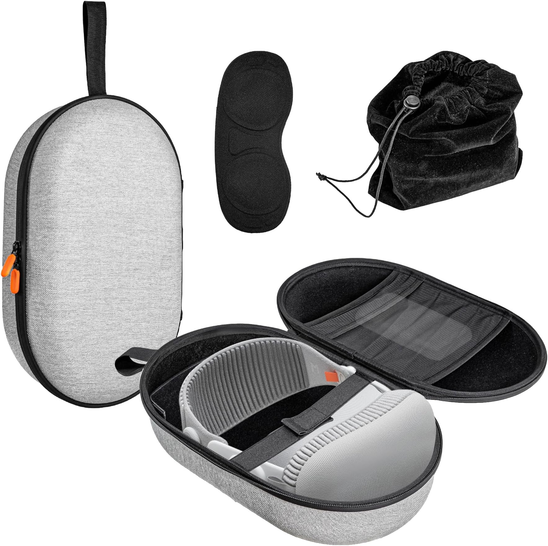 Carrying Case for Vision Pro, Anti-Fall Hard Travel Case, Waterproof Storage Bag (Grey-1)