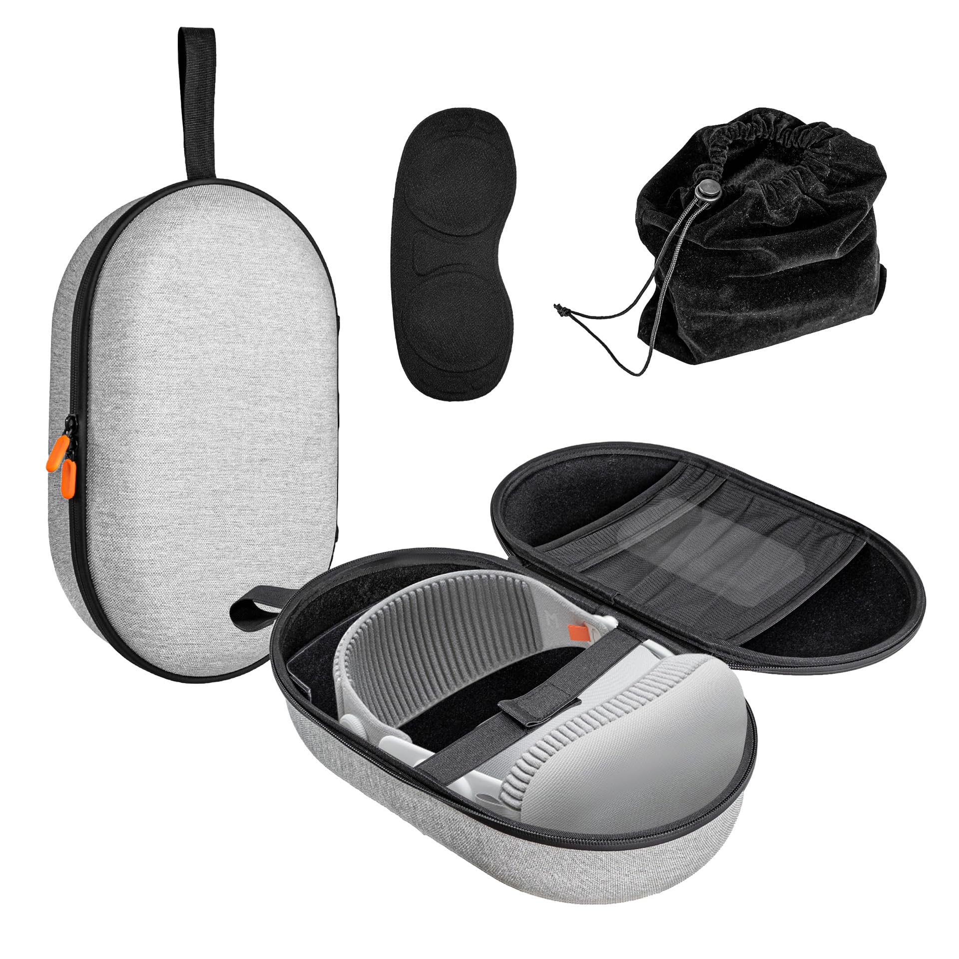 Carrying Case for Vision Pro, Anti-Fall Hard Travel Case, Waterproof Storage Bag (Grey-1)