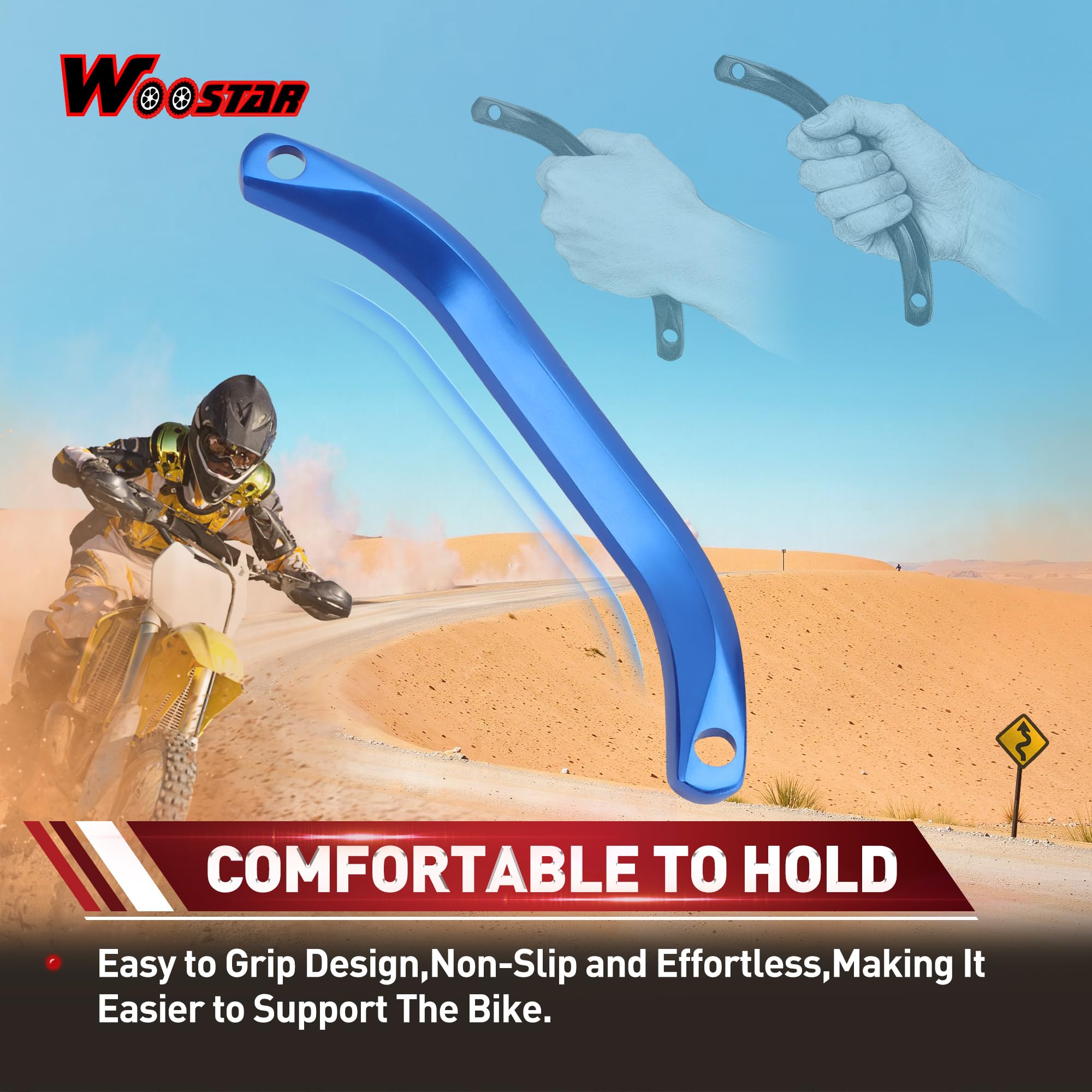 WOOSTAR Motocicleta Barra de Apoyo del Asiento Trasero Reemplazo para 2016-2018 SX SXF XC XCF 125-450 2017-2019 XCW EXC EXCF 125-500 Azul
