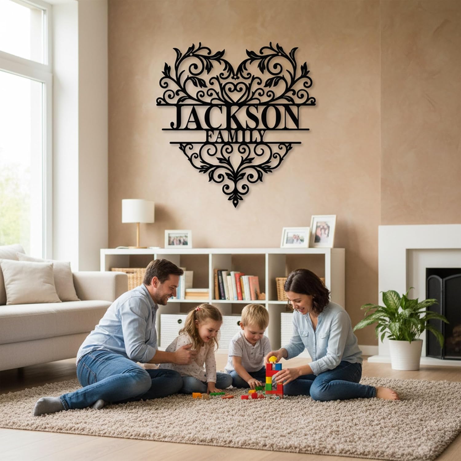 Personalized Family Metal Sign Garden Decor, Family Tree Wall Art, for Living Room Bedroom Garden Porch Patio Office Home Decor, Christmas Housewarming Gifts