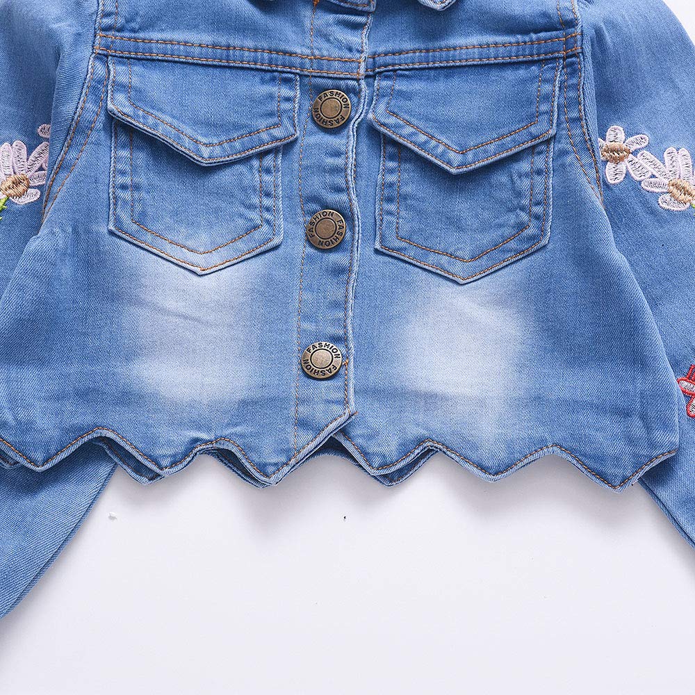 Yao 2-6T Ensemble de vêtements pour Filles Printemps Automne Veste en Jean pour Enfants et Robe à Manches Longues 2 pièces