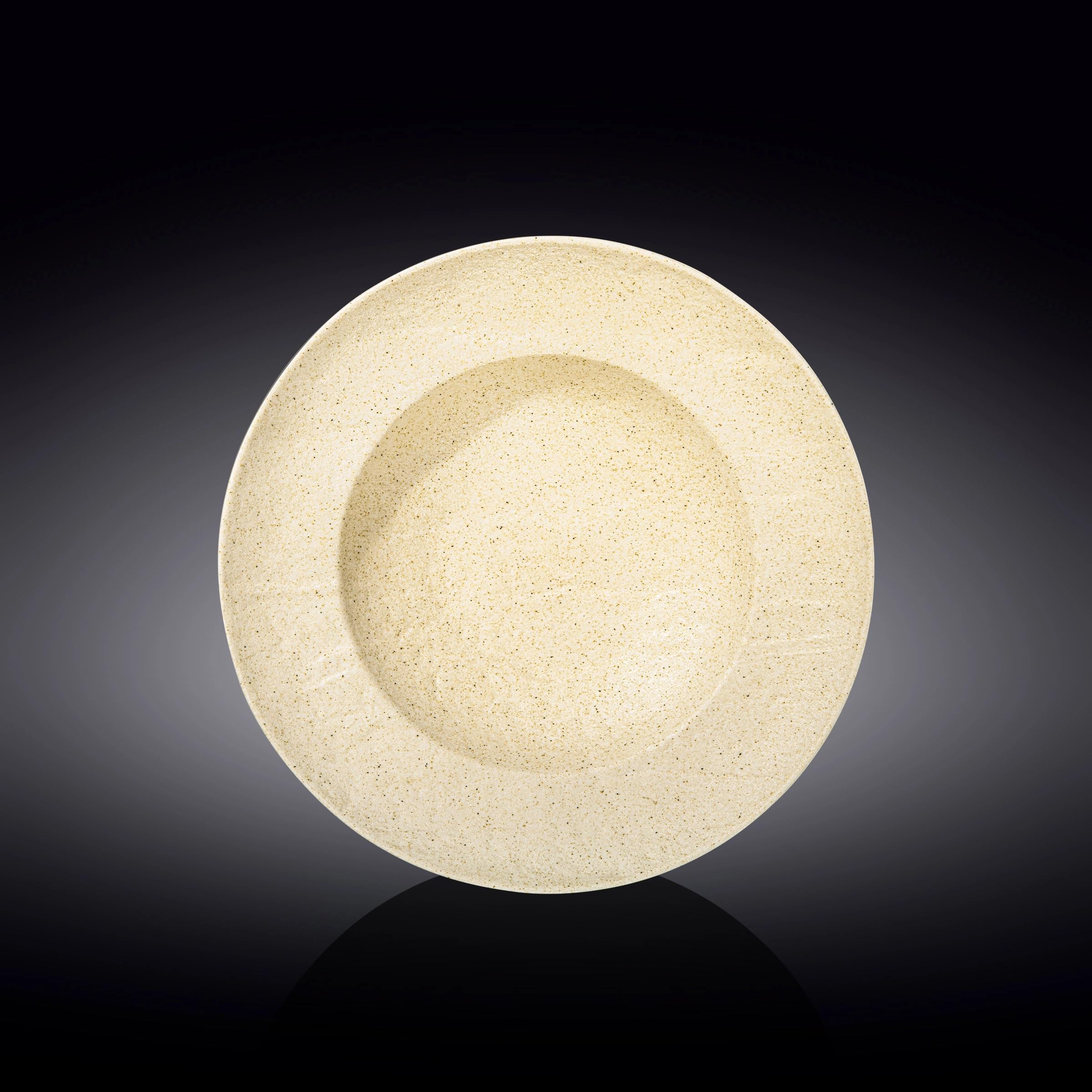 Wilmax | Platos hondos | Platos hondos | 2 unidades 25,5 cm/350 ml | Platos llanos de porcelana | aspecto de piedra | Platos para sopas, pastas, ensaladas, aptos para lavavajillas | para microondas |