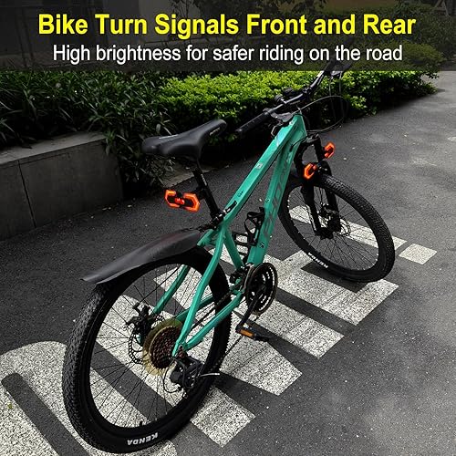 Miniatura 2 de Antfire 4 luces traseras de bicicleta con señales de giro, luces direccionales recargables por USB, luces LED brillantes delanteras y traseras de