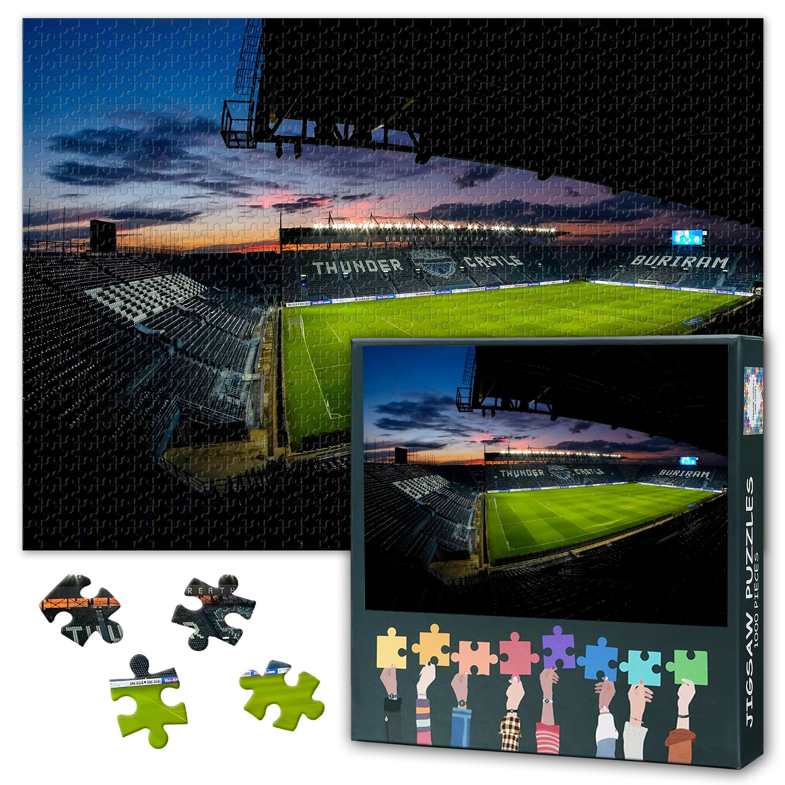 TISHIRON Thunder Castle Stadium Football Arena - Jigsaw Puzzle 1000 Pieces — image 1