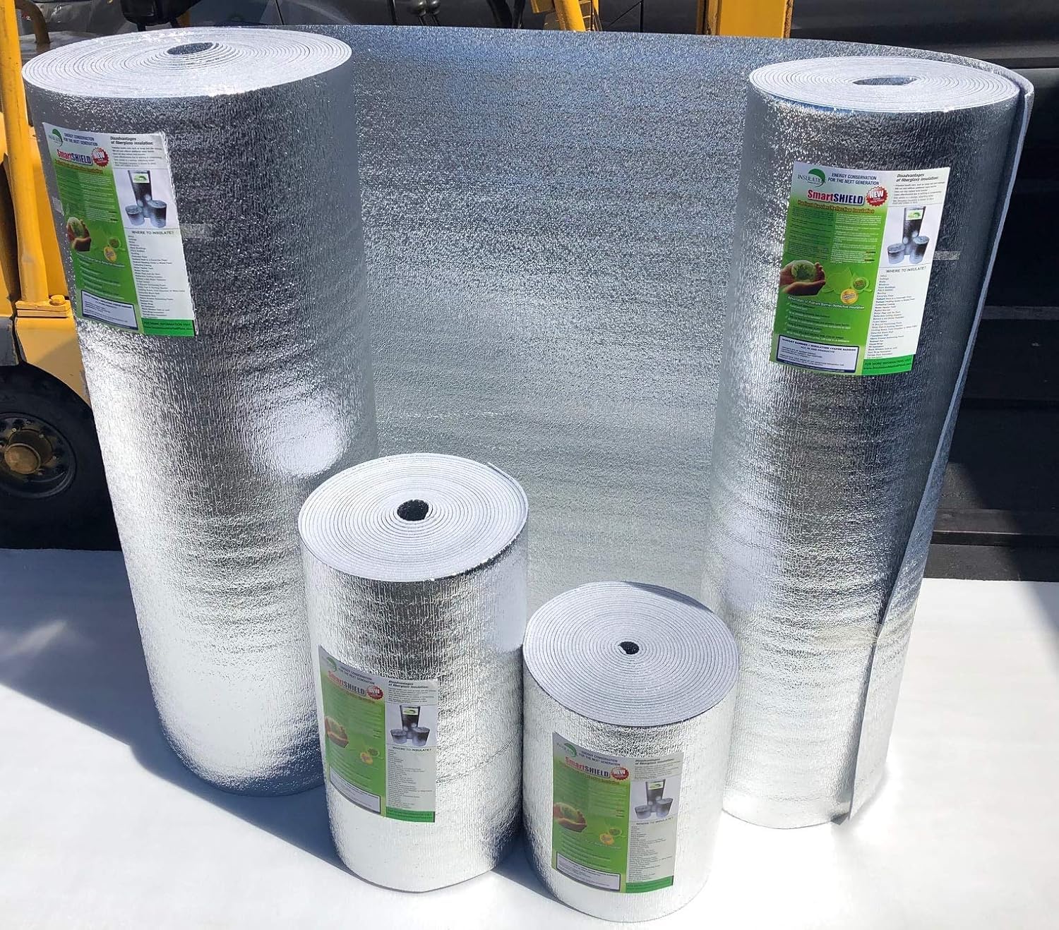SmartSHIELD -5mm 48''X25ft R17 Reflective Insulation Roll, Foam Core Radiant Barrier, Thermal Foil Insulation - FOIL / FOIL