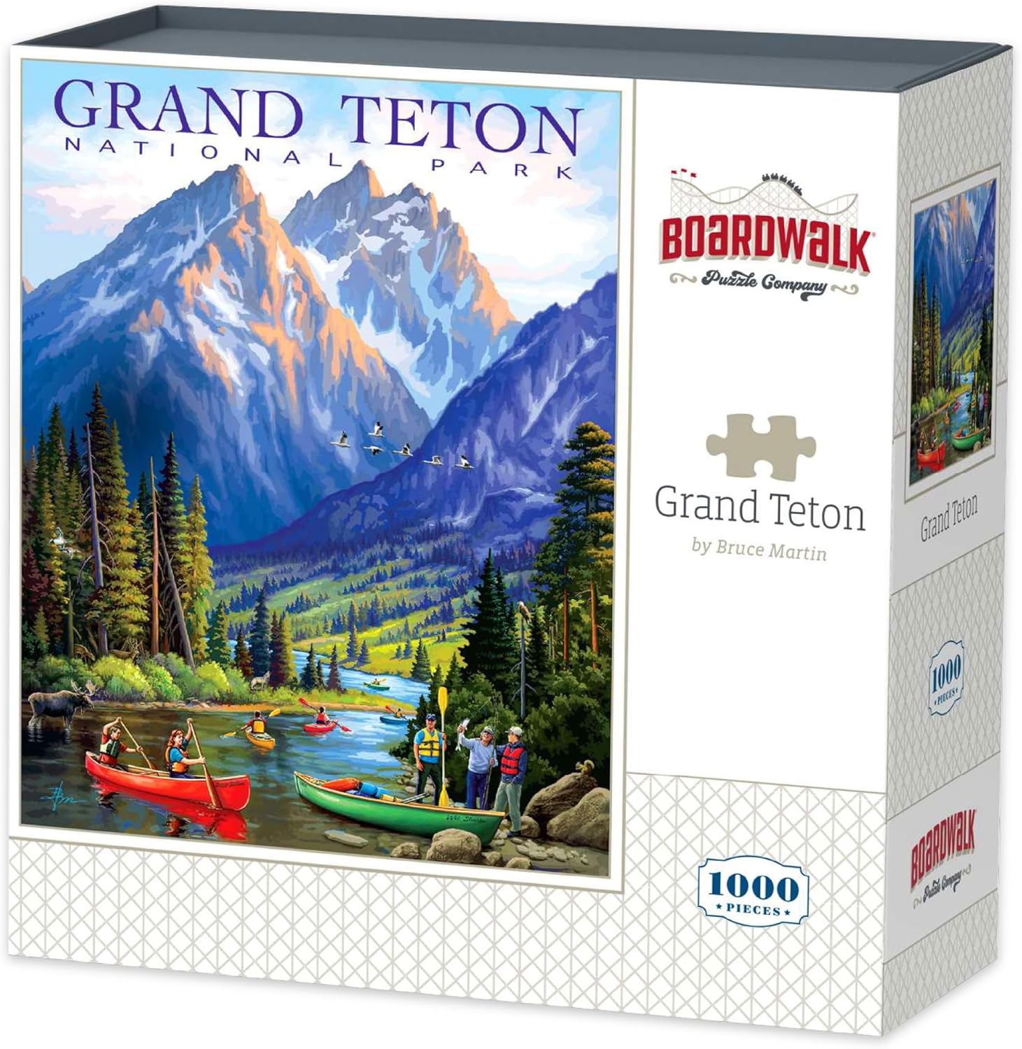 Boardwalk Puzzles Grand Teton National Park - 1000 Piece Jigsaw Puzzle for Adults, Made in USA