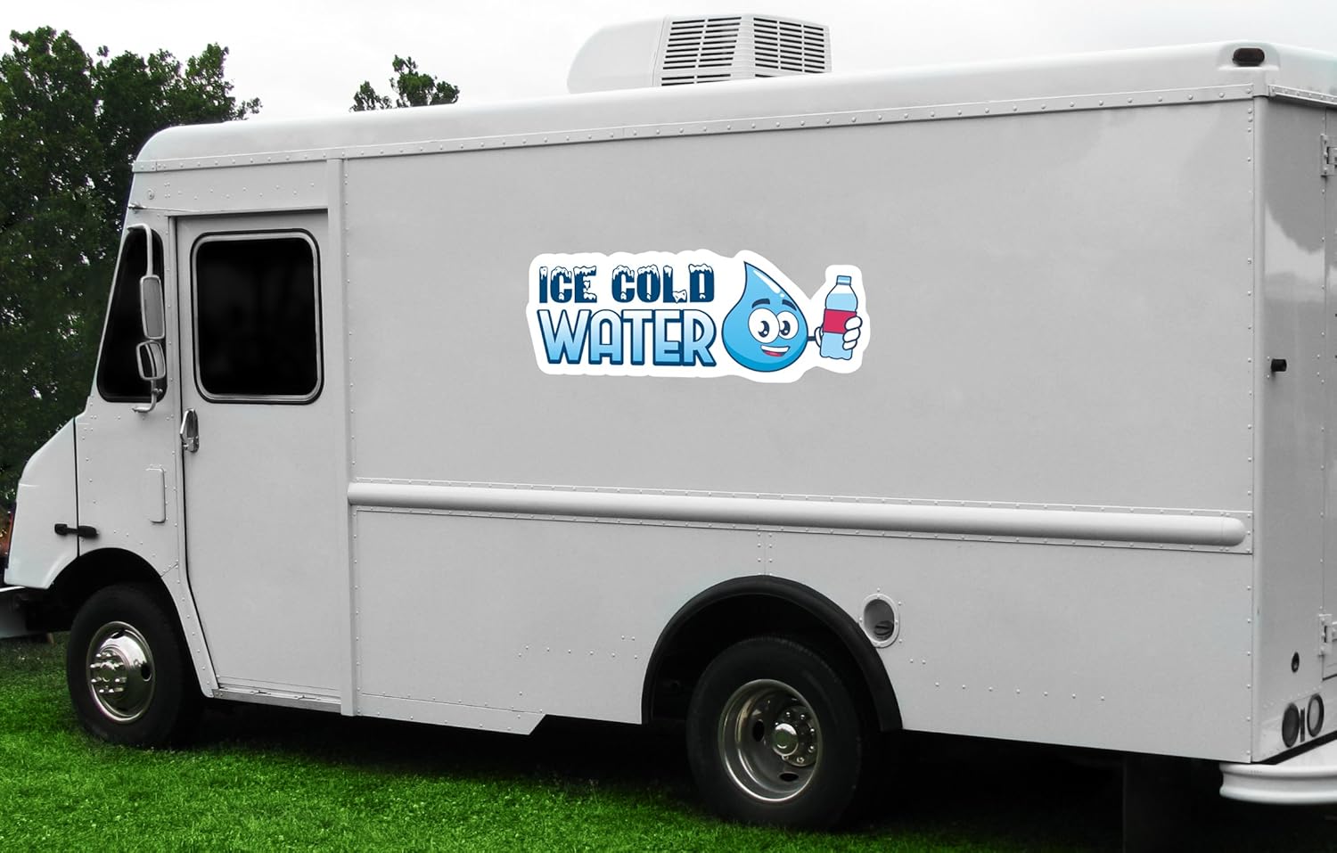 ICE Cold Water 36" Concession Decal Sign cart Trailer Stand Sticker Equipment
