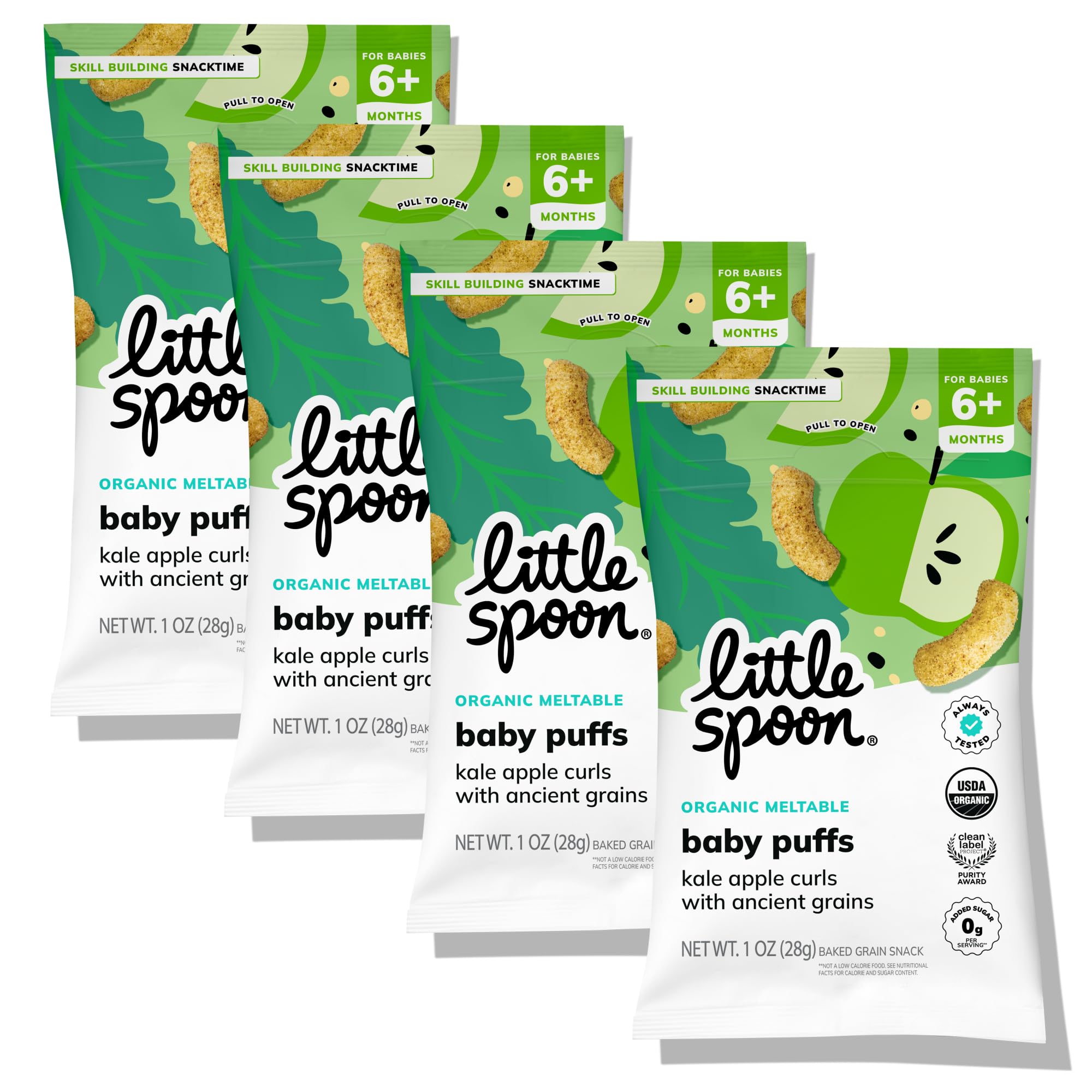Little Spoon Kale Apple Meltable Baby Puffs