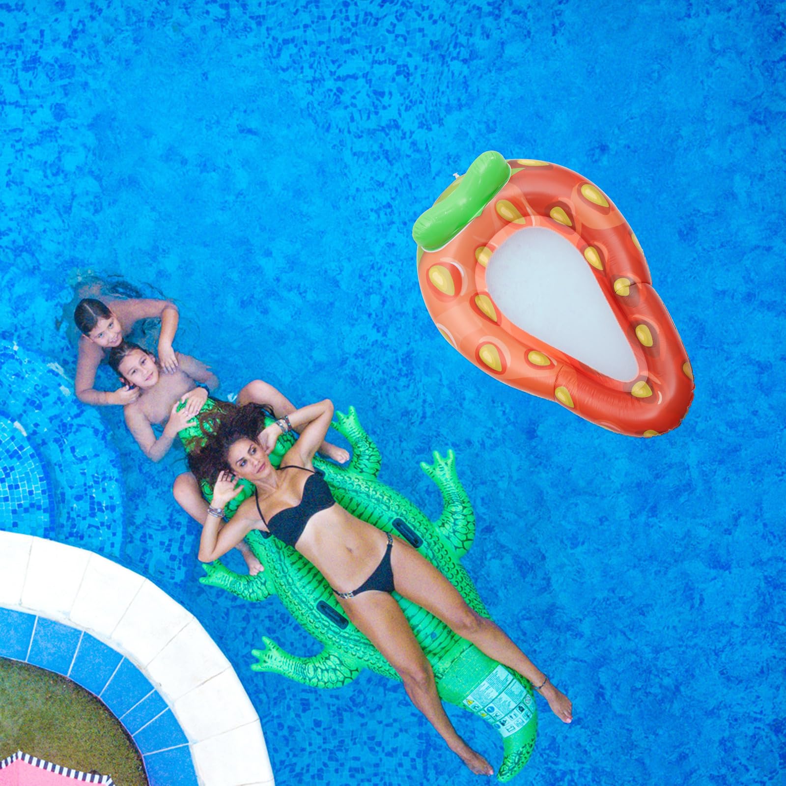 Materassino Gonfiabile per Piscina Adulto in Pvc Rosa, Comodo e Leggero, Design Elegante per Relax Estivo e Turismo Acquatico