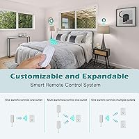 Vista 6 de Kit de interruptor de encendido/apagado de enchufe de control remoto de 80 pies, no necesita WiFi, interruptor de luz de alimentación inalámbrico