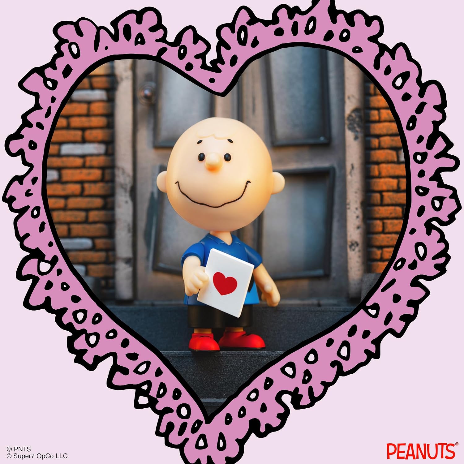Super7 Peanuts Charlie Brown Valentine Delivery Reaction Figure - 3.75" Peanuts Action Figure with Accessory Classic Cartoon Collectibles and Retro Toys image 4