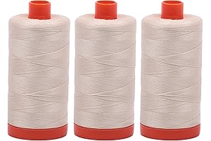 Aurifil 50 Weight Cotton Thread for Quilting - 3-Pack