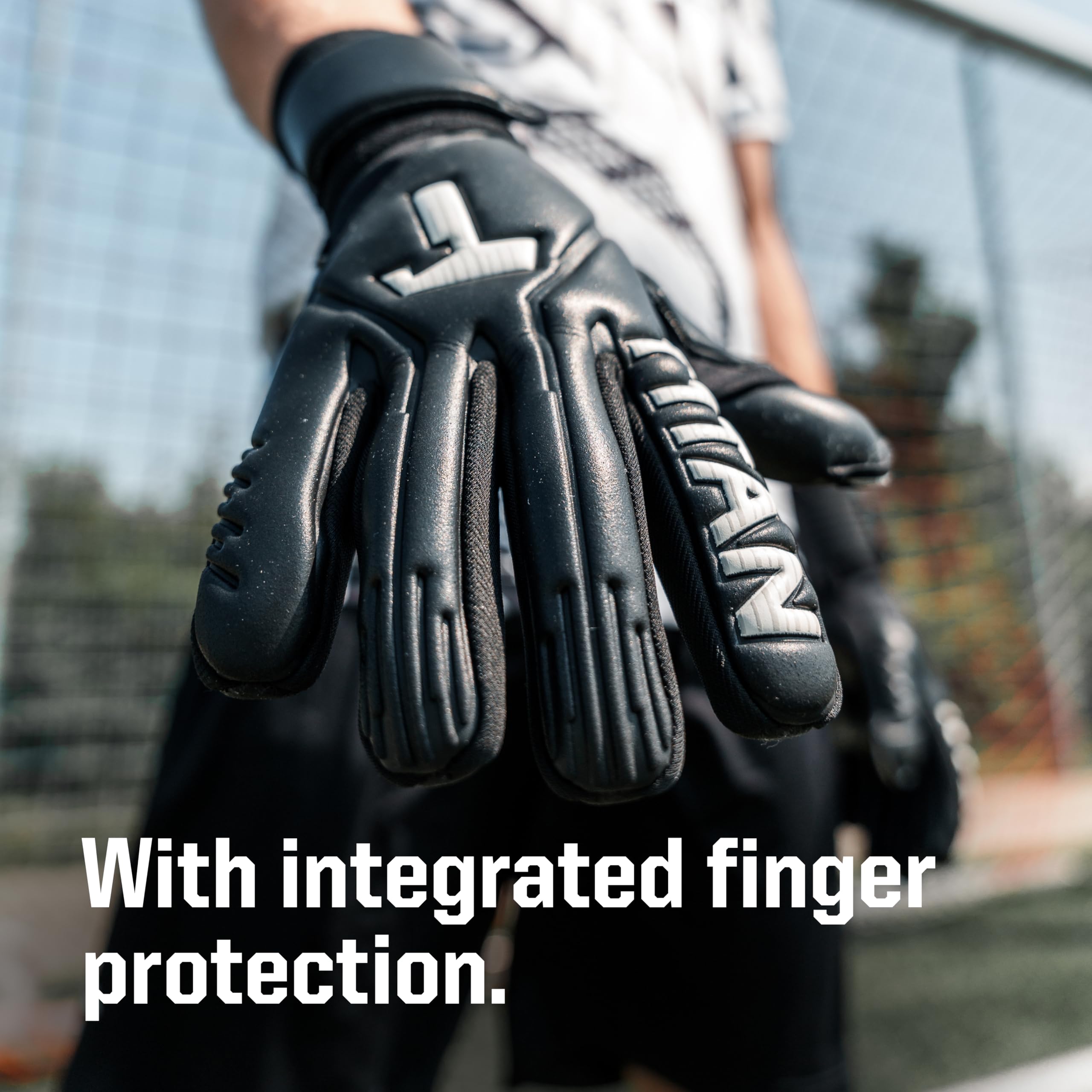 T1TAN Legend Profesional Guantes de Portero con protección para los Dedos para Entrenamiento y Partido, niños y Adultos, Talla 6-11