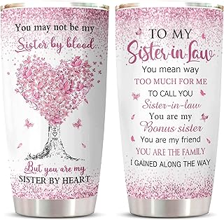 ZANIION Sister in Law Gifts Tumbler 1PC, Future Sister in Law Birthday Gifts Mug, Best Sis Gift Ideas for Christmas, Wedding, Mother's Day Persent Cup 20oz