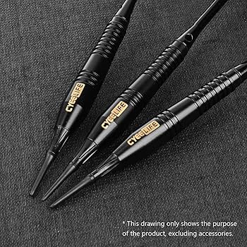 Amazon.co.jp: CyeeLife ダーツ チップ 2BA & 25mm ブラック ポイント