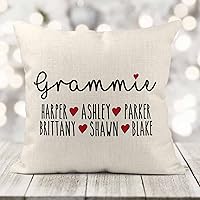 Vista 2 de Girls Love A Monogram Almohada para abuela – Regalos para abuela – Regalos para mamá de hija – Regalos para mamá – Almohada personalizada – Regalos
