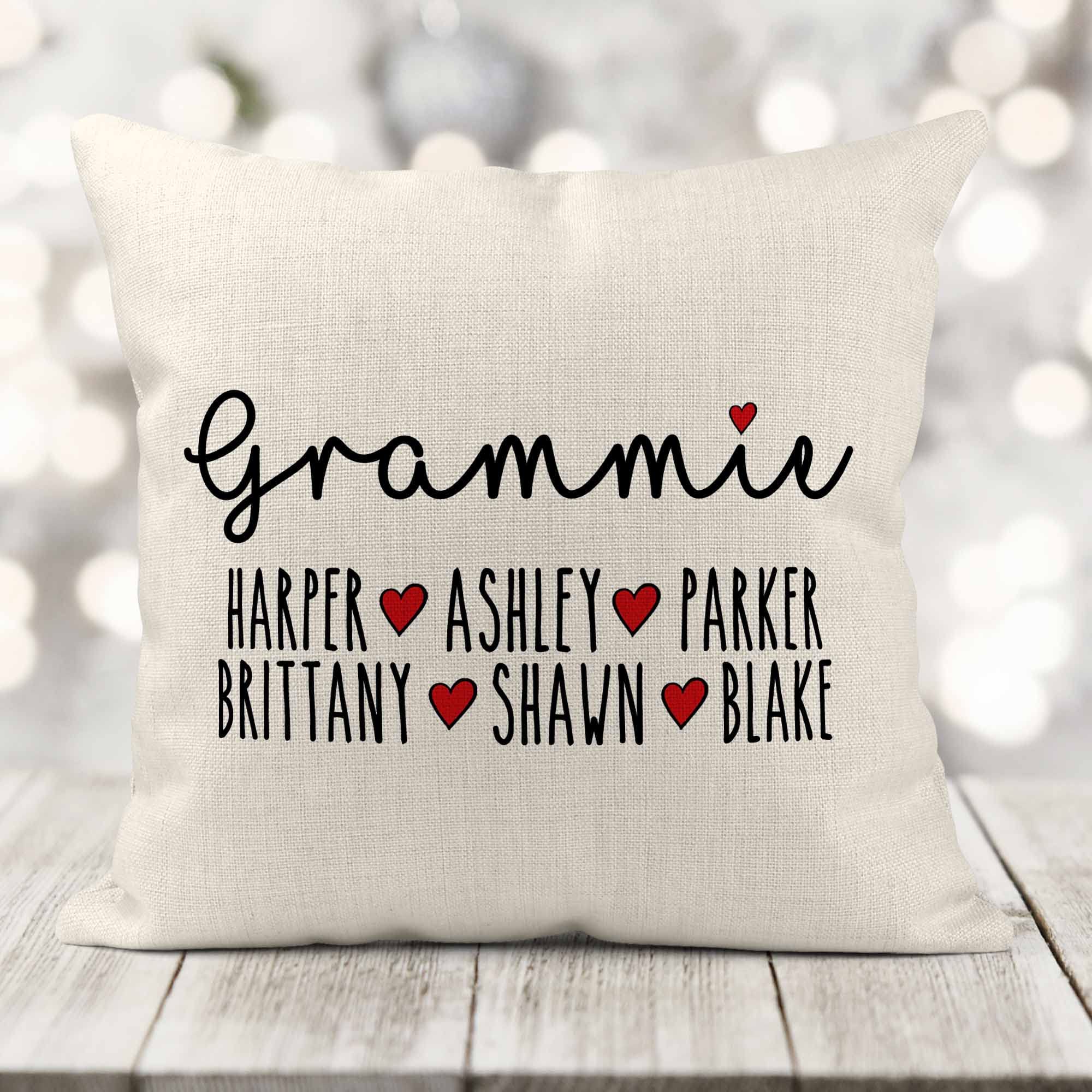 Grandma's Pillow - Customized Mom & Grandma Gifts - Linen, 16 x 16