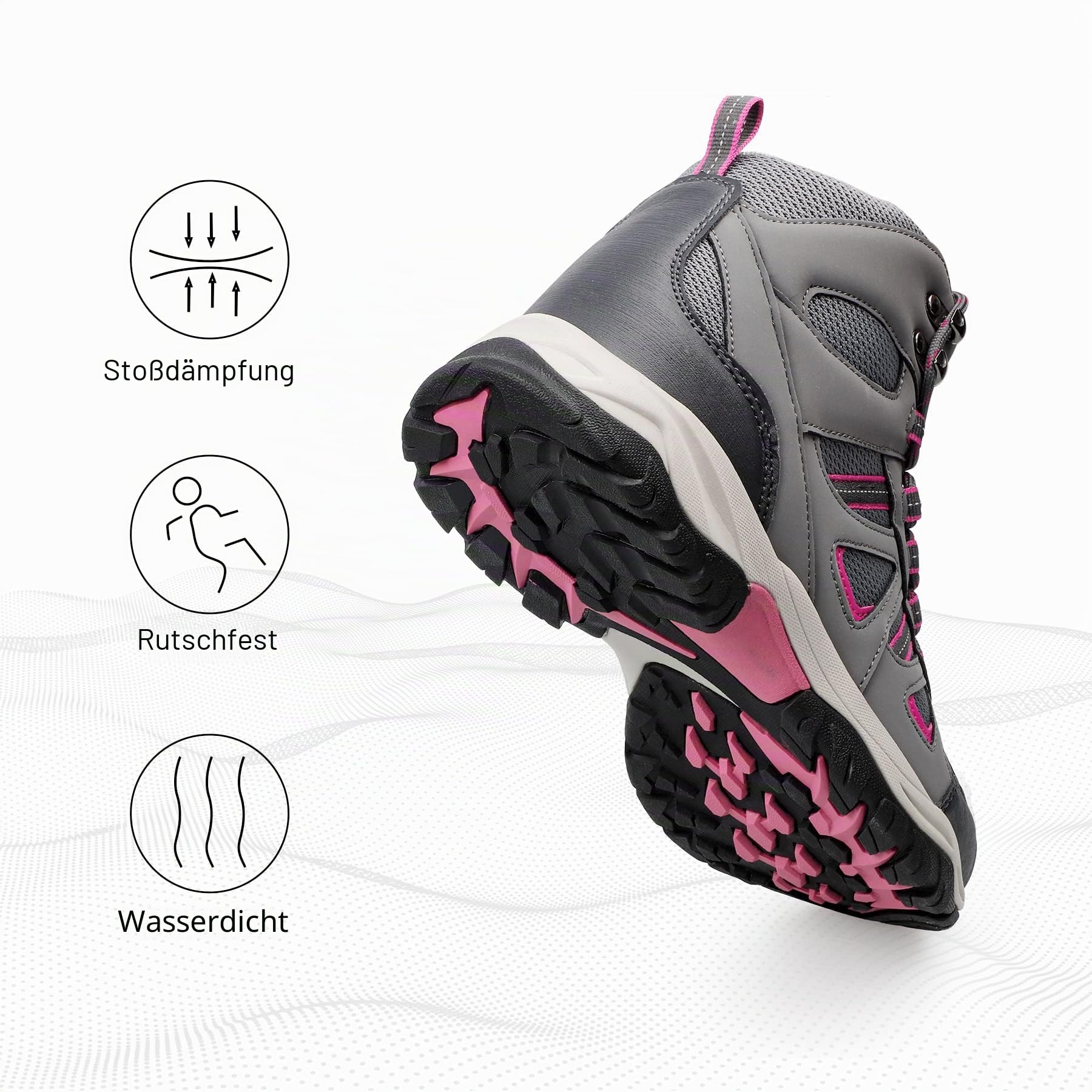 riemot Wanderschuhe Damen Trekkingschuhe rutschfeste Wanderstiefel Outdoor Schuhe Hiking Trekking Boots