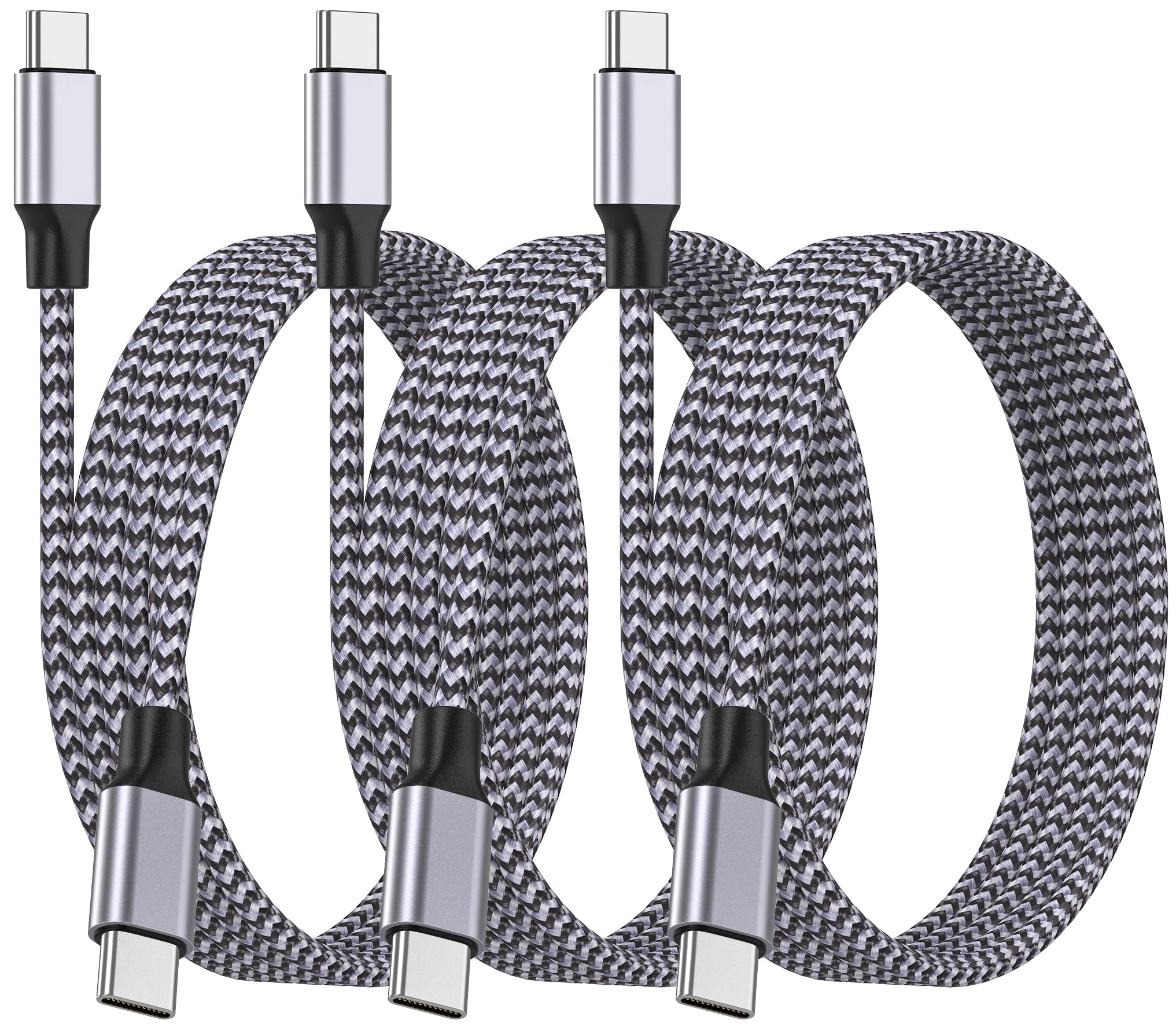 [Apple MFi Certified] Car Carplay Cable for iPhone 17, Rombica 3Pack 6FT 100W USB C to USB C Braided Cable 5A Type C Fast Charge Cord for iPhone 17