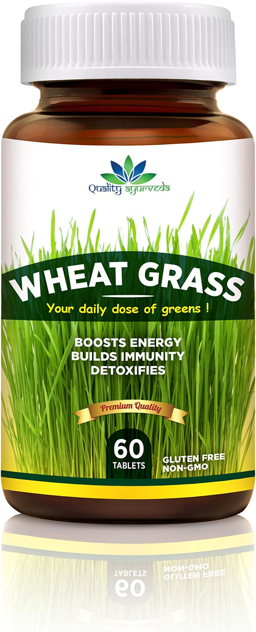 Quality Ayurveda Wheat Grass Capsules - Immunity Booster and Blood Purifier (60 Capsules)