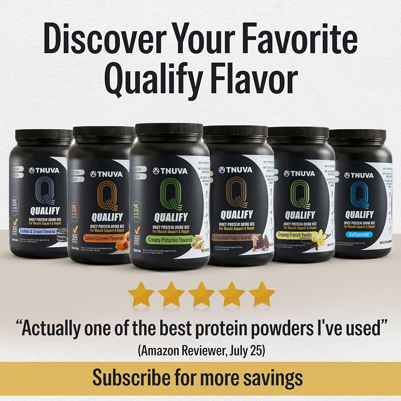 Qualify Tnuva Kosher Whey Protein Powder, Dark Chocolate Fudge, 25g Protein image 4