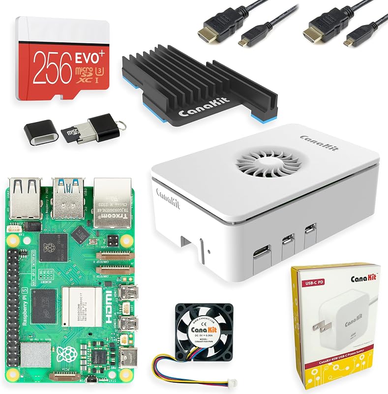 Raspberry Pi 5 Starter Kit MAX - Turbine White (256 GB Edition) (16GB RAM)