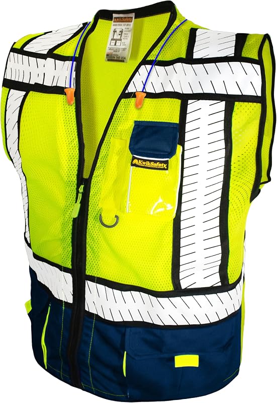 KwikSafety SHERIFF & SPECIALIST Safety Vest Class 2 ANSI OSHA Hi Vis Vest