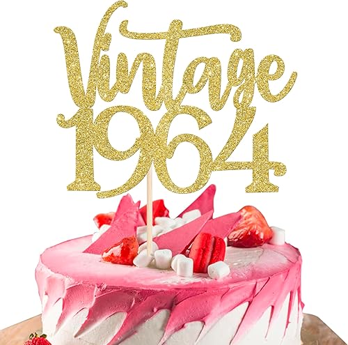 1 paquete de 1 decoración para tartas vintage de 1974, cincuenta impresionantes desde 1974, selecciones de cupcakes Happy 50 y fabulosas