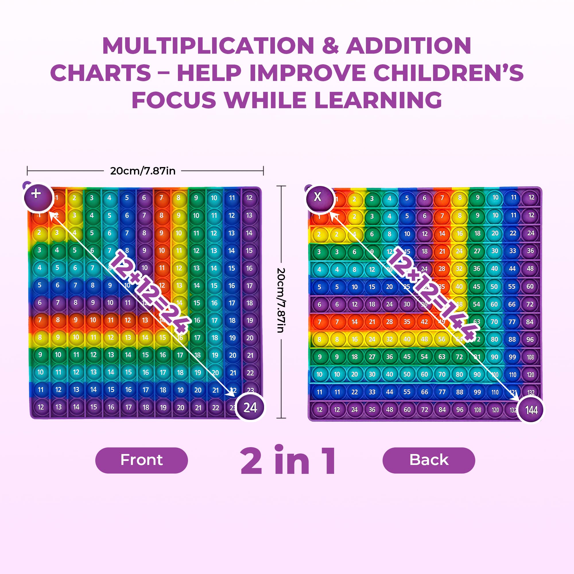 Briocht Times Tables and Addition Maths Toy, Multiplication Tables for Kids Times Tables Game - Image 2