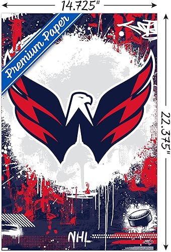 Miniatura 3 de Trends International NHL Washington Capitals - Póster de pared con logotipo Maximalist 23, 14.72 x 22.37 pulgadas, versión premium sin marco