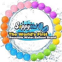 Vista 12 de Globos de agua reutilizables 12 piezas - Juguetes de agua de verano para piscina, playa y exterior, bombas de agua autoadhesivas recargables