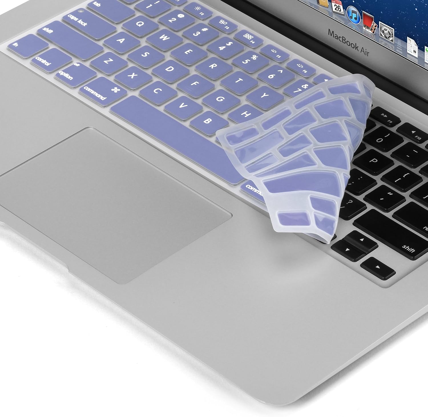 GMYLE MacBook Air 13 Inch Case A1466 A1369 Old Version 2010 2017 and Serenity Blue Keyboard Cover Skin 2 in 1 Set (Blue Marble Stone)