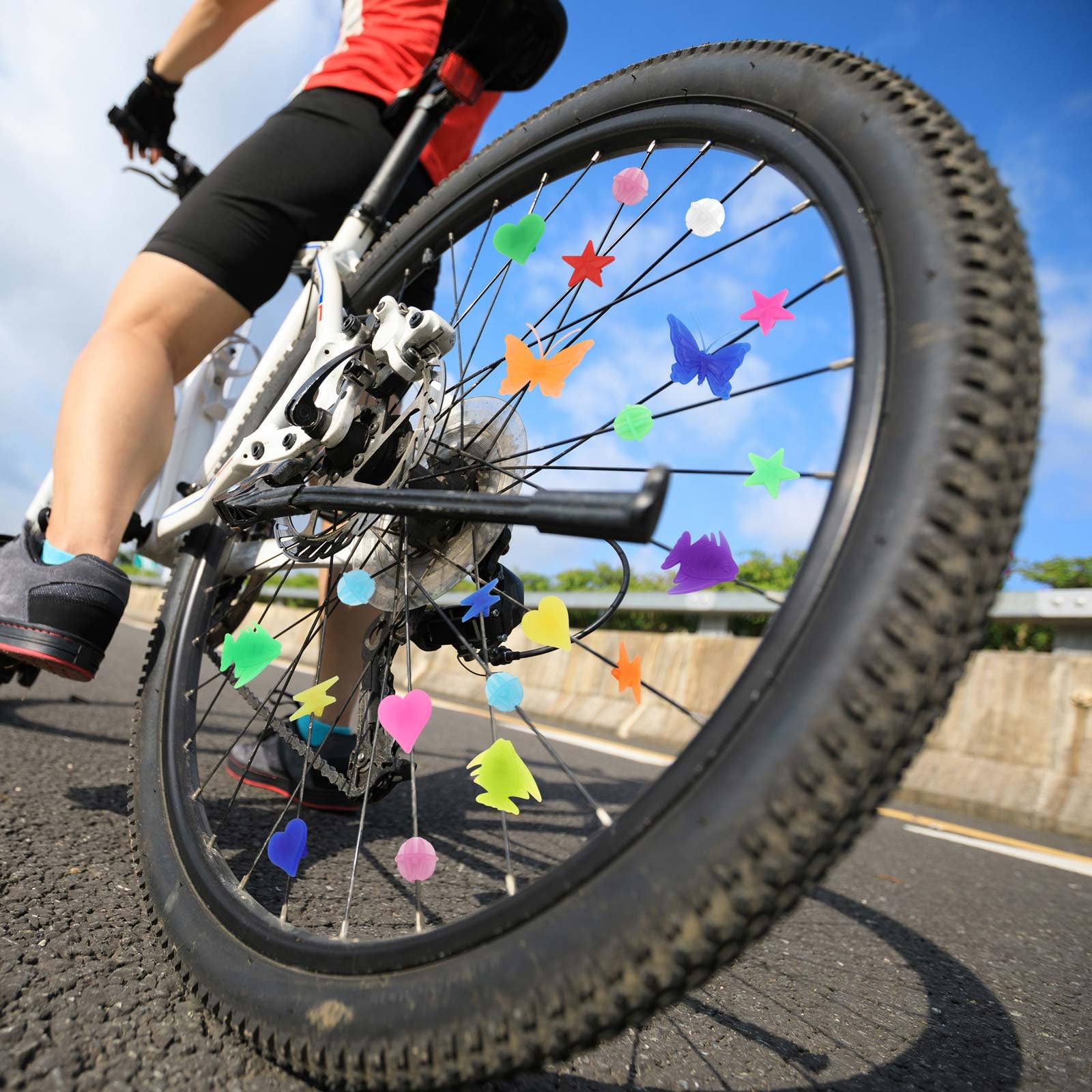 204 Stück Bunte Fahrradspeichen Perlen,Kinderfahrrad Speichenperlen,Speichenklicker Fahrrad Speichenclips,Fahrrad Perlen,Fahrradspeichen Deko,Kinderfahrrad Speichen Deko für Mädchen und Jungen Sport & Freizeit