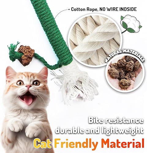 Miniatura 5 de Juguetes masticables para gatos, 3 piezas de cuerdas de sisal, juguetes para gatos de interior, juguetes de limpieza de dientes para gatitos,