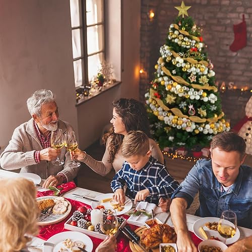 Miniatura 7 de Árbol de Navidad artificial, árbol navideño de abeto con bisagras de alta calidad, apertura automática, fácil montaje y decoración de fiesta,