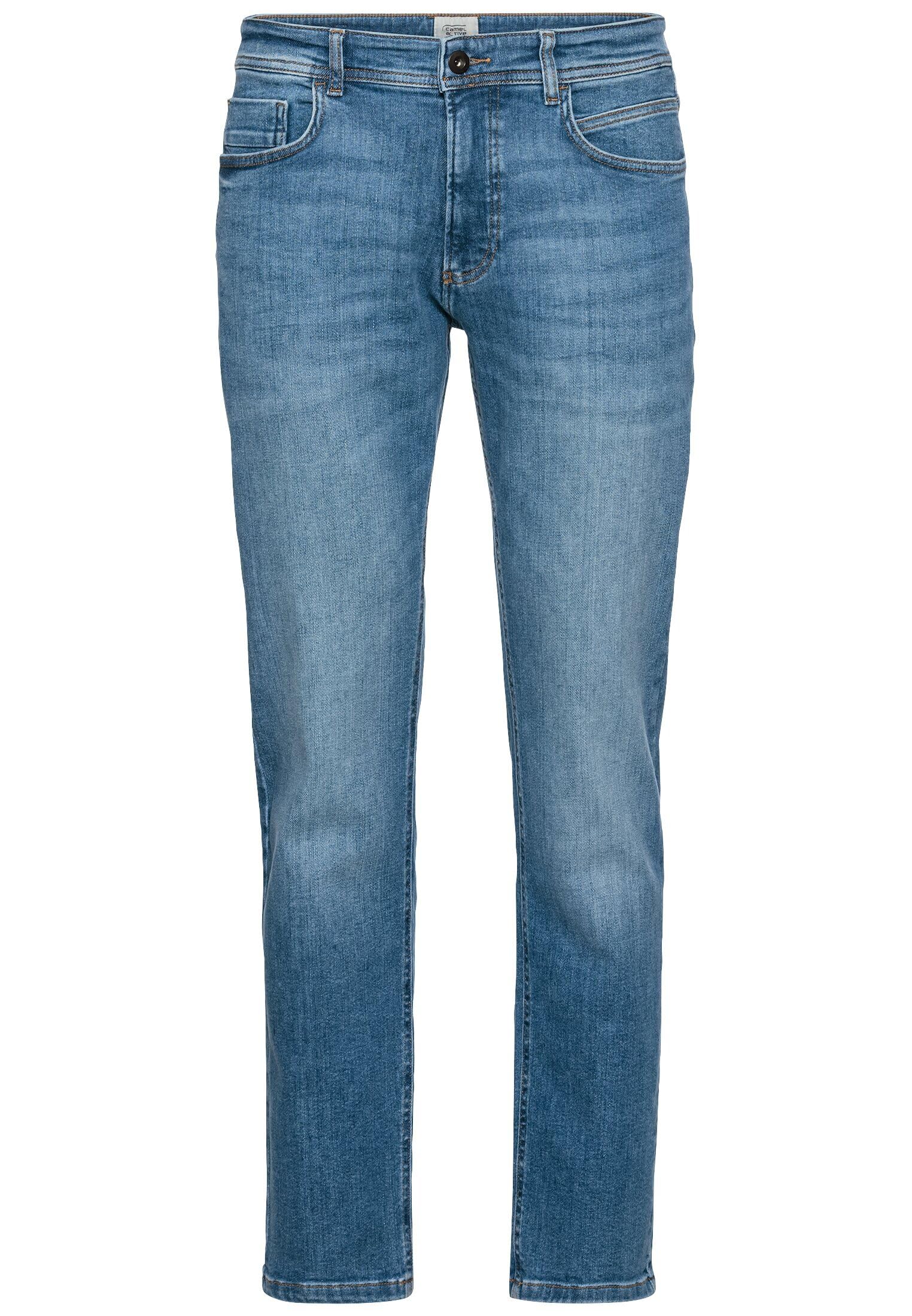 Camel Active Men's Bleach Blue Regular Fit Houston Stretch Jeans, Medium Blue, Wear-34/32, 34 W/32 L