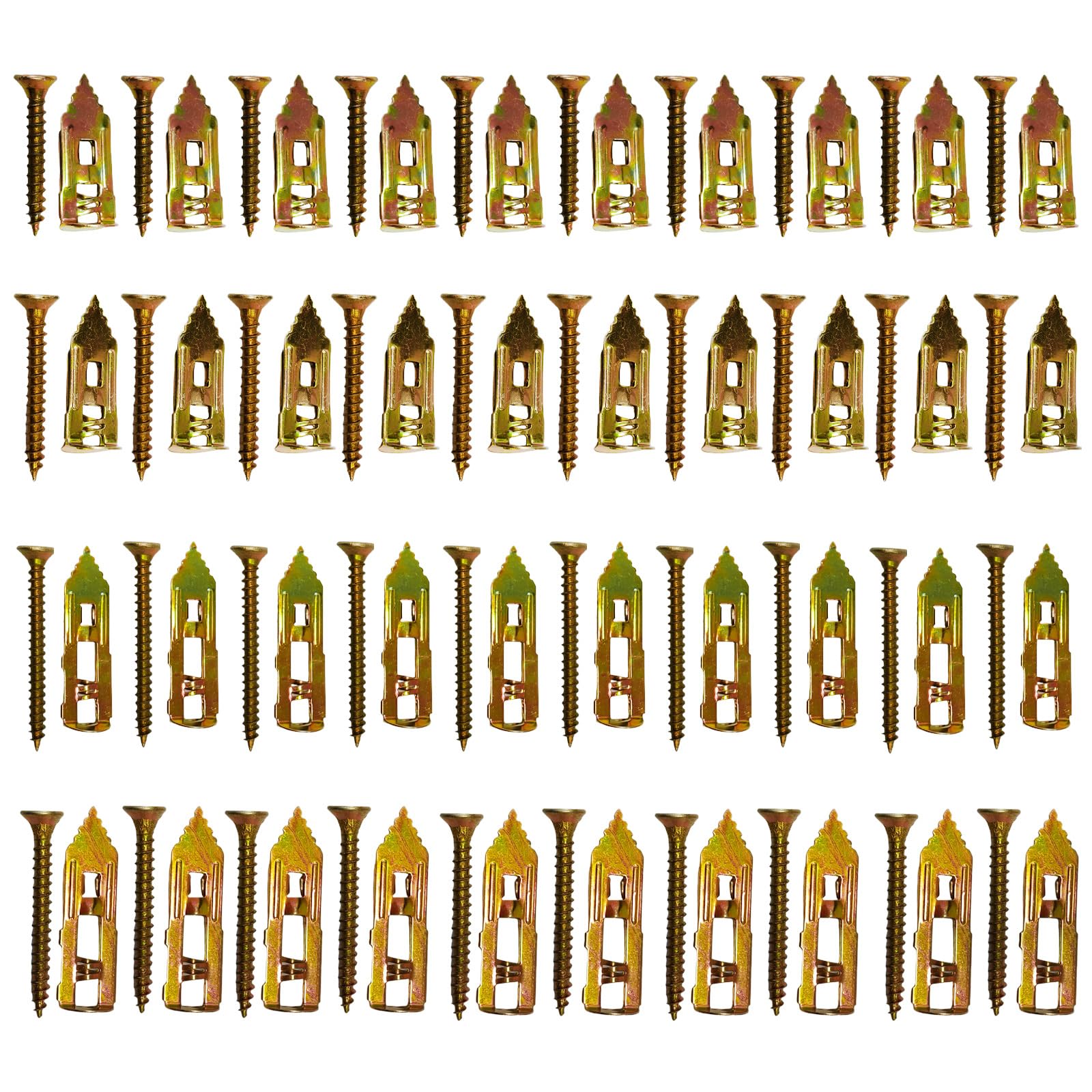 80-Piece Self-Drilling Anchors Kit – Heavy-Duty Metal Screw Anchors for Walls Without Drilling (4 Sizes Included)