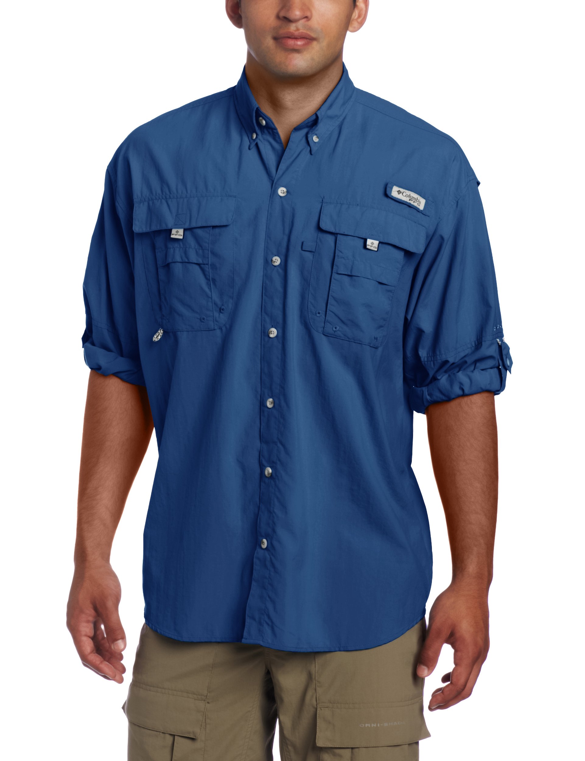 Columbia Men's Bahama II Long Sleeve Shirt, Night Tide, XX-Large