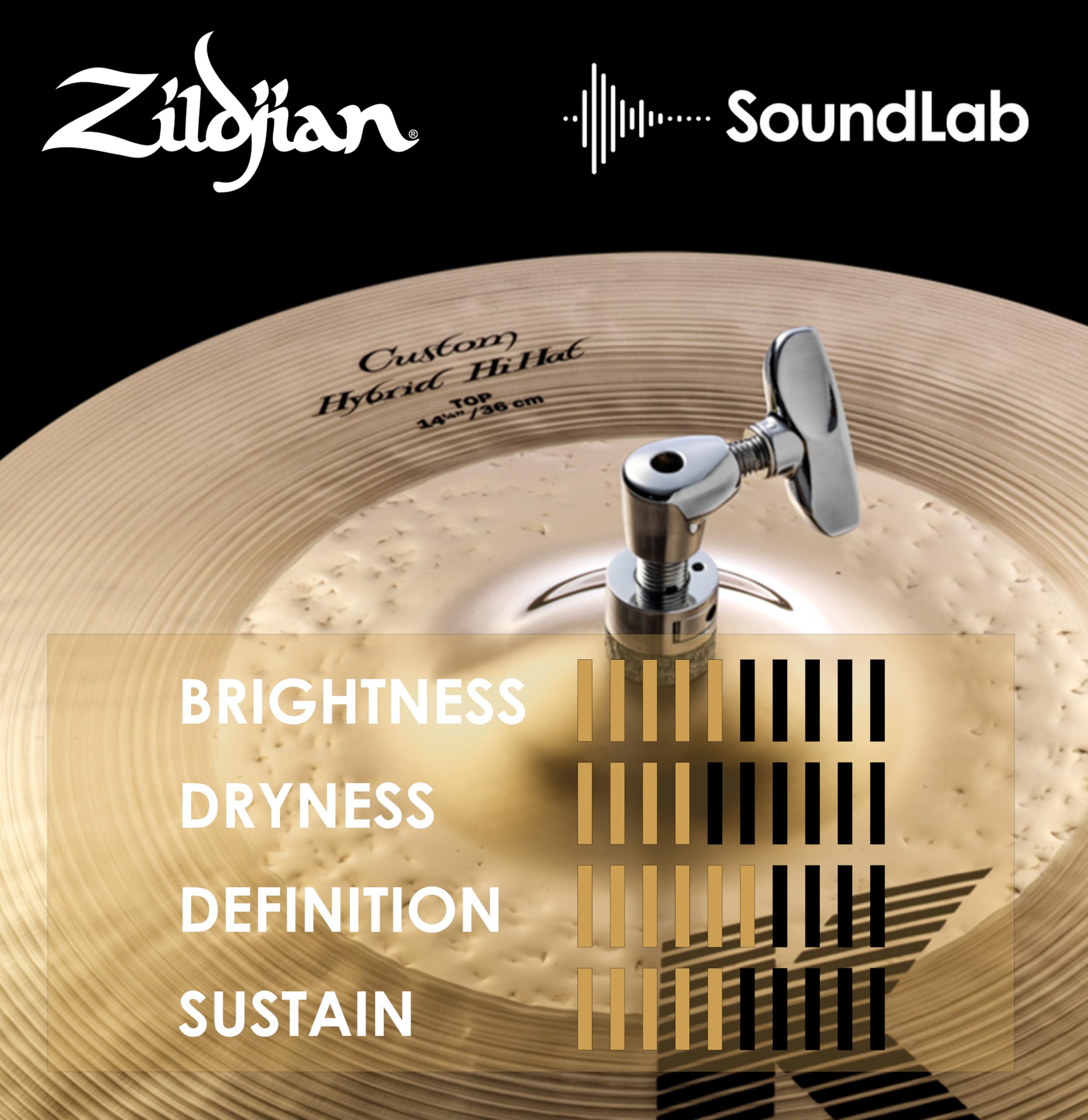 Amazon.com: Zildjian K Custom Hybrid Hi-Hat Cymbals - 14.25