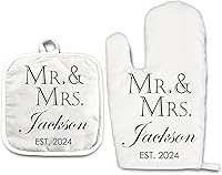 Vista 6 de Lemon - Juego de manoplas de horno personalizadas y soporte para ollas Mitón de horno Soporte para ollas Regalos de cocina Inauguración