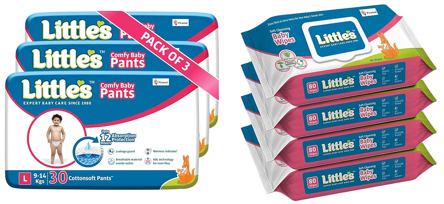 Buy Little's Comfy Baby Pants Diapers with Wetness Indicator and 12