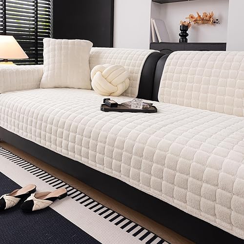 Fundas de terciopelo para sofá, fundas de sofá lavables seccionales, fundas de sofá medianas antideslizantes para sillón reclinable y sofá biplaza